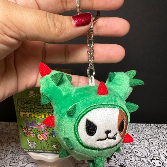 Tokidoki Green Cactus Plush Bag Charm/Key Chain - Picture 8 of 12